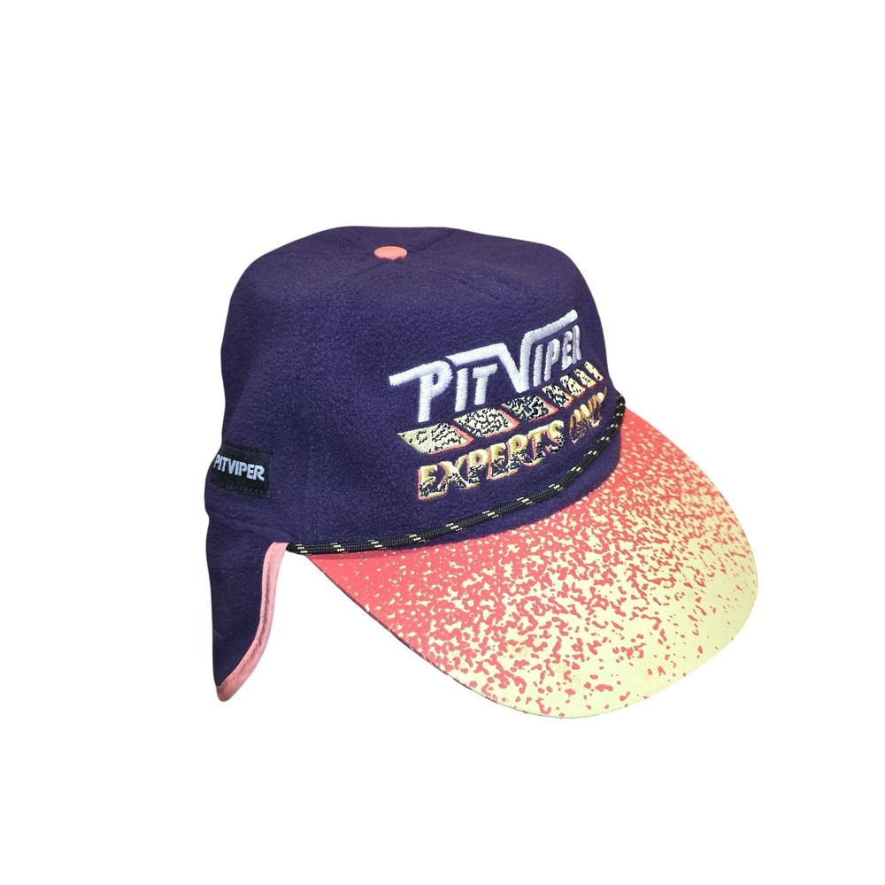 Pit Viper Hat Trapper One Size Purple Fleece Experts Only Ski Winter Mens Retro
